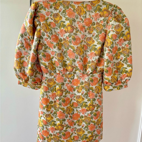 Jacquard Floral Mini Dress - Picture 3 of 6